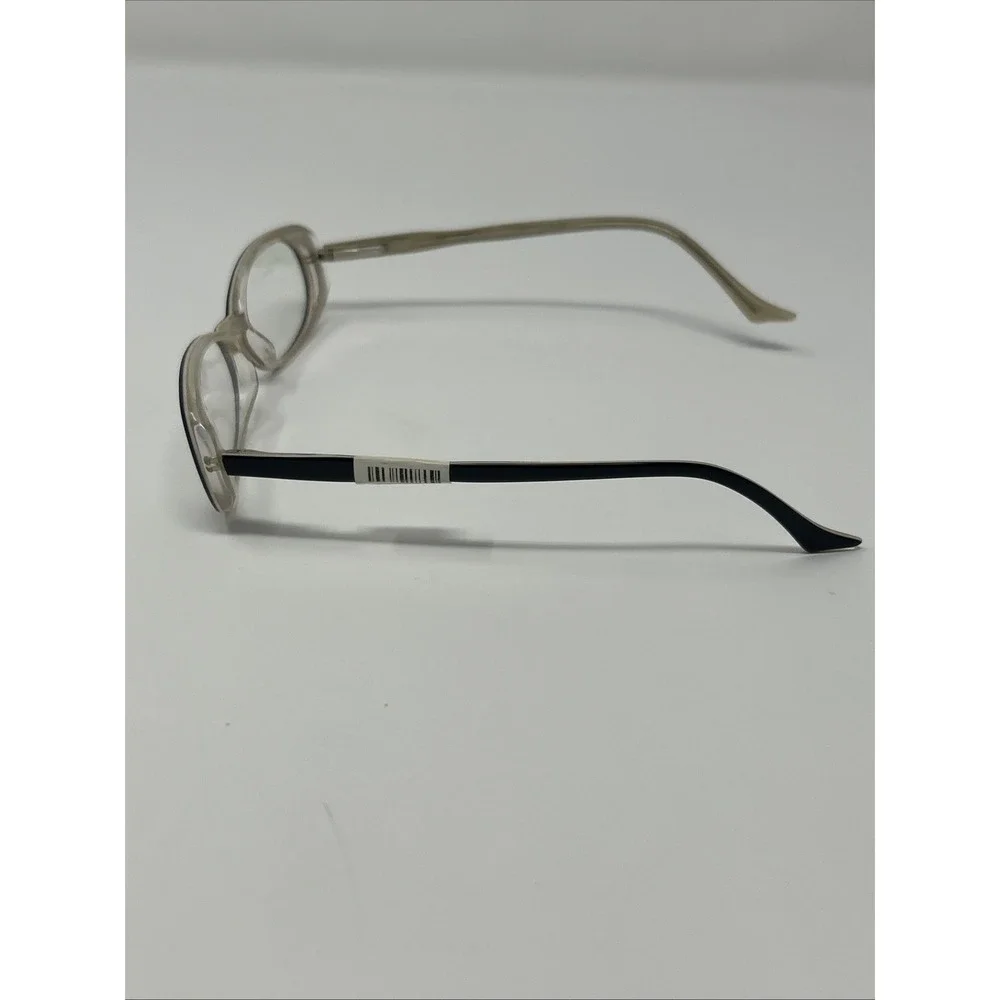NWT Norman Childs POLISHED PAULA Eyeglass 49-18-135 Unisex Kid Black White Frame